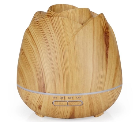 400ML Household Ultrasonic Wood Grain Rose Aroma Diffuser Humidifier Atomizer