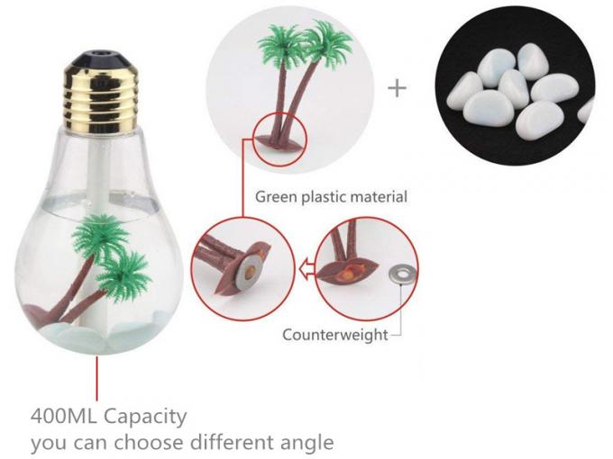25ML/H 235g Car Air Humidifier Diffuser Essential Oil Light Bulb 400ml