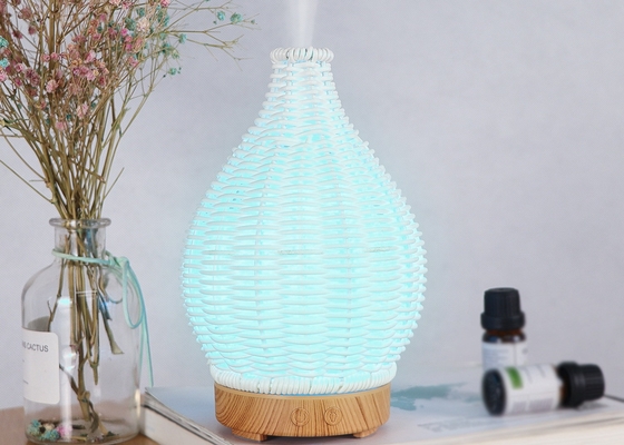 100ml Essential Oil Diffuser Rattan Ultrasonic Cool Mist Humidifier For Essential Oils With Waterless Auto Shut-Off