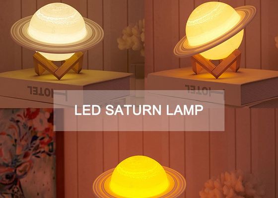 13cm Saturn Rechargeable Night Lamp PLA LED 3D Printed 16cm 22cm