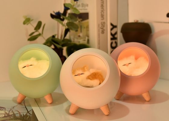 Rechargeable Night Light With Bluetooth Speaker Dimmable Led Moon Pet Cat