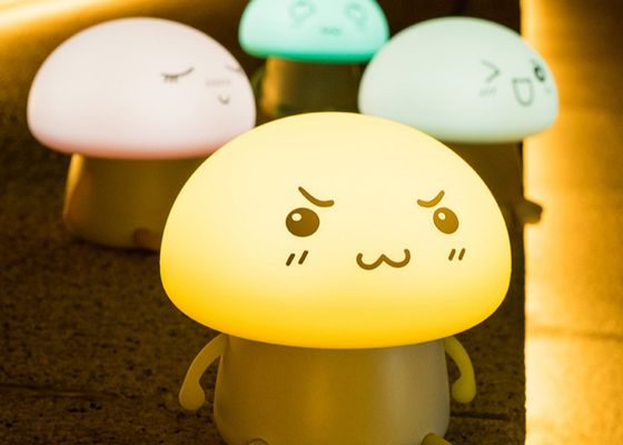 Mushroom TPE Rechargeable Night Lamp USB Touch Sensor Silica Gel Cartoon LED