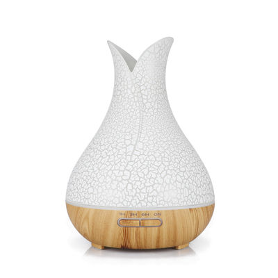 400ML Cracked Colorful Vase Wood Aroma Diffuser For Essential Oil