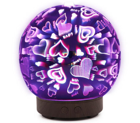 3D Ball Firework Glass Ultrasonic Essential Oil Air Aromatherapy Humidifier