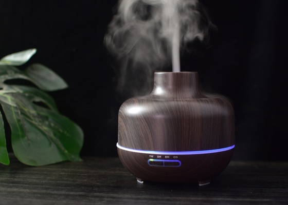 400ML Ultrasonic Home Decorative Wood Grain Essential Oils Humidifier For Living Room