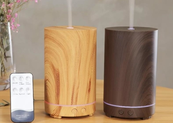 200ml Wood Grain Aroma Diffuser Essential Oil Humidifier With LED Lights