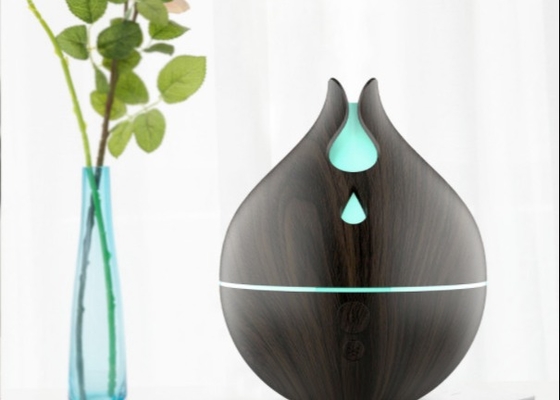 200ML Mini desktop USB Wood grain aromatherapy machine hollow humidifier