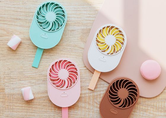 Cute Ice Cream Handy USB Fan Second Gear Wind Portable USB Rechargeable 800MAh