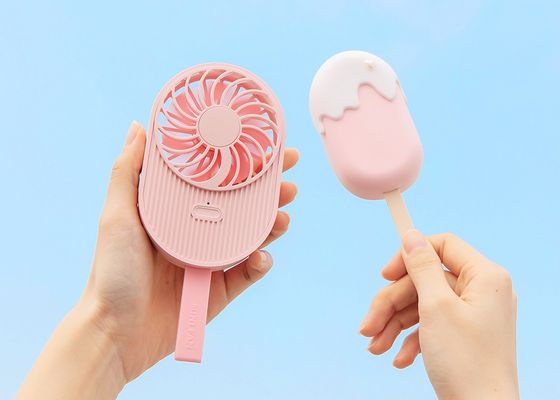 Cute Ice Cream Handy USB Fan Second Gear Wind Portable USB Rechargeable 800MAh