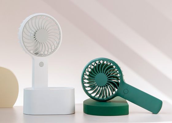 USB 2000mAh Rechargeable Fan Handheld , Lightless Refrigerating Rotating Desk Fan