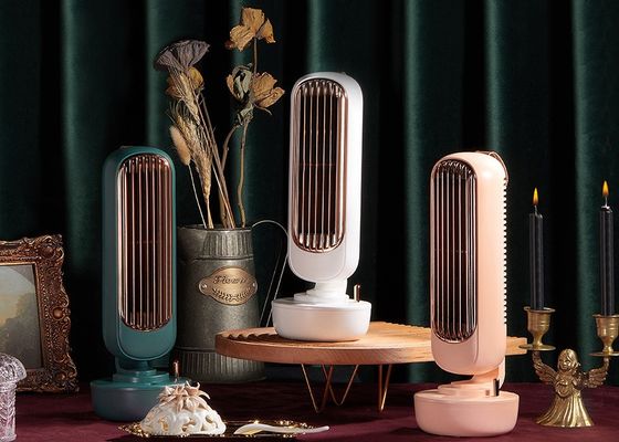 50ml/H Mist Retro Tower External Usb Cooling Fan Desktop Home GF 2 In 1 Humidifier