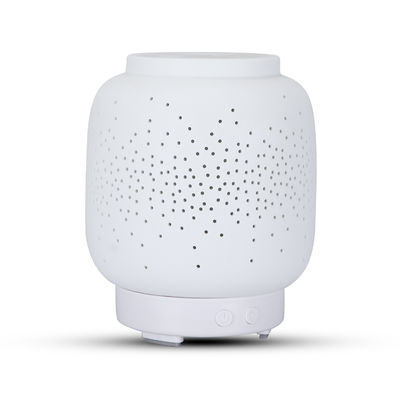 100ML White Ceramic Ultrasonic Essential Oil Diffuser Aroma 14W Light Led