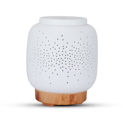 100ML White Ceramic Ultrasonic Essential Oil Diffuser Aroma 14W Light Led