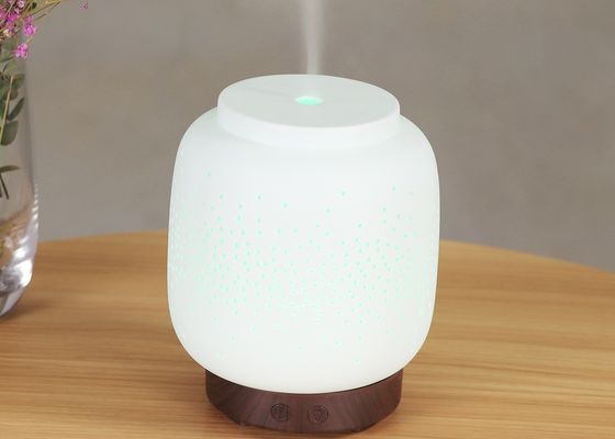 100ML White Ceramic Ultrasonic Essential Oil Diffuser Aroma 14W Light Led