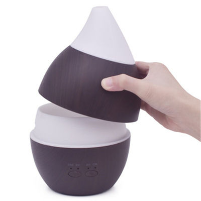 300ML Waterdrop Ultrasonic Essential Oil Diffuser 7 Led Color 50ml/h Wood Grain