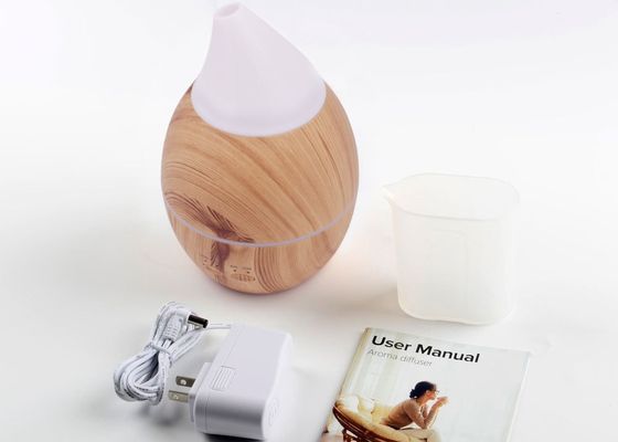 300ML Waterdrop Ultrasonic Essential Oil Diffuser 7 Led Color 50ml/h Wood Grain