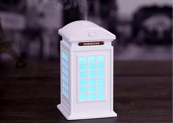 300ml LED Creative Vintage British Phone Booth Ultrasonic USB Air Humidifier