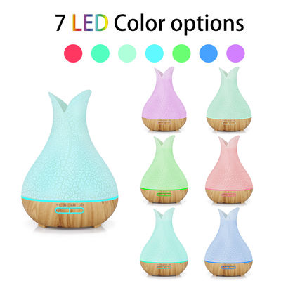 400ML Cracked Colorful Vase Wood Aroma Diffuser For Essential Oil