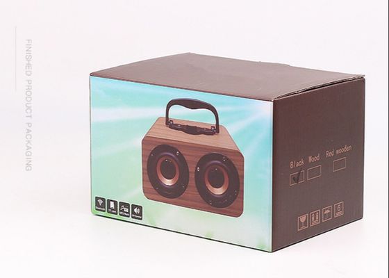 Wood Mini Portable Bluetooth Speaker 1200Mah Retro BT Speaker With Stand