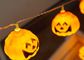 IP44 PVC Halloween String Lights 1.5M10 LED Halloween Pumpkin Lights