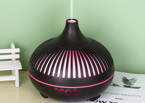 500ml Ultrasonic Hollow Wood Aroma Diffuser Cool Mist Humidifier With Bluetooth Speaker