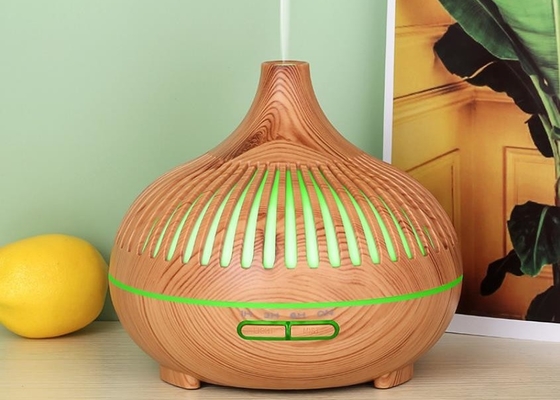 500ml Ultrasonic Hollow Wood Aroma Diffuser Cool Mist Humidifier With Bluetooth Speaker