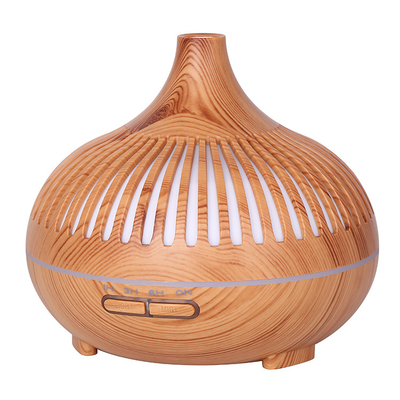 500ml Ultrasonic Hollow Wood Aroma Diffuser Cool Mist Humidifier With Bluetooth Speaker