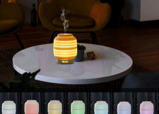 Retro Chinese Style Lantern Creative Tabletop Decoration Ceramic Night Light Aromatherapy Machine