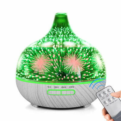 3D Firework Glass Essential Oil Air Aroma Diffuser 400ml Cool Mist Air Diffuser Humidifier