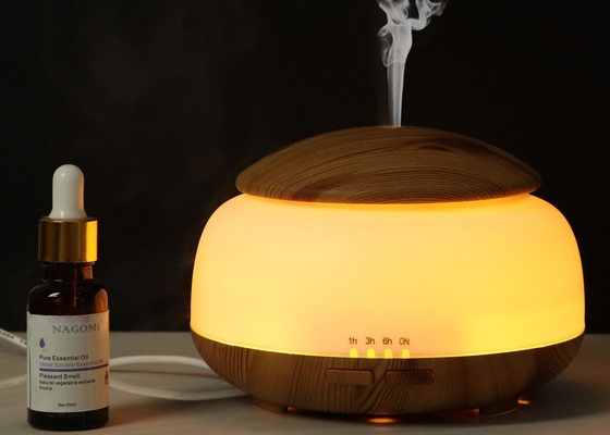 Wood Grain Bamboo Table Ultrasonic Air Humidifier Night Light Room Essential Oil Diffuser