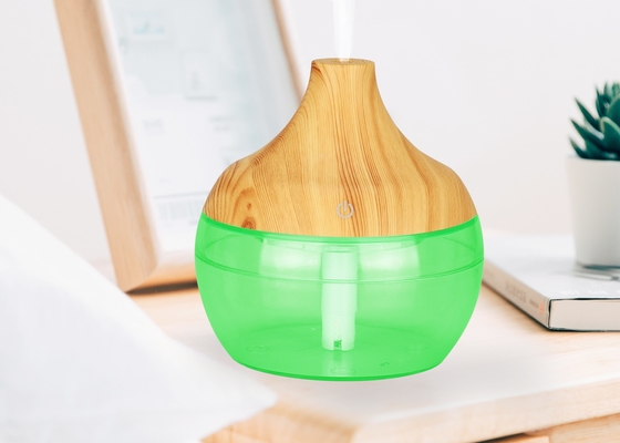 300ML USB Air Humidifier Aroma Diffuser Wood Grain Oil Mini Sprayer Humidifier 7 LED Light