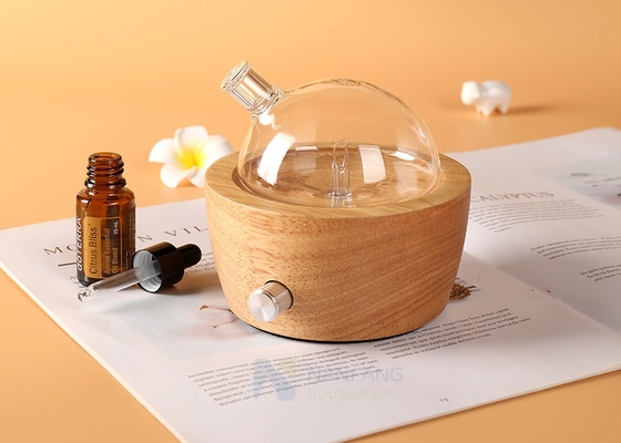 Glass Wood Grain Waterless Air Aroma Diffuser Electric Scent Nebulizer Usb Ultrasonic