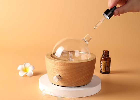 30ml Oil Aromatherapy Home Aroma Diffuser With 7 Led Light Wooden Base Waterless