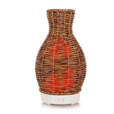 100ml Ultrasonic Essential Oil Cool Mist Rattan Vase Aromatherapy Diffuser