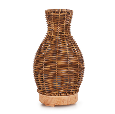 100ml Ultrasonic Essential Oil Cool Mist Rattan Vase Aromatherapy Diffuser