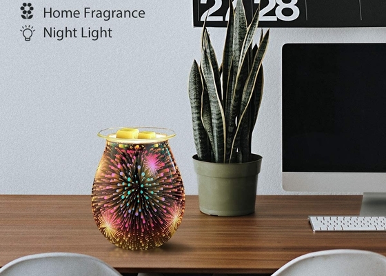 400ml Electric Fragrance Oil Lamp Burner 3D Little Star Glass Oil Lamp Burner Wax Melt Warmer