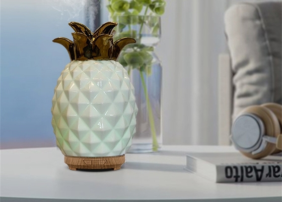 120ml Ceramic Pineapple 3D Glass Diffusors Ultrasonic Sprayer Mini Diffusers Essential Oil Humidifier AirVaporizers
