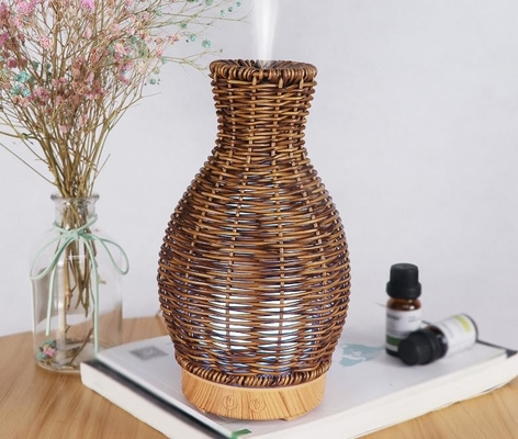 100ml Ultrasonic Essential Oil Cool Mist Rattan Vase Aromatherapy Diffuser